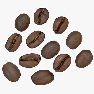 3D Coffee Beans Medium Roasted