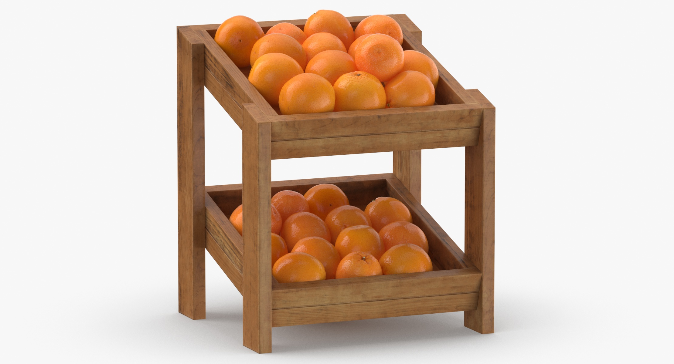 Wooden merchandise shelf 02 3D model TurboSquid 1481275