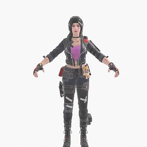 3D GameReady Girl Soldier