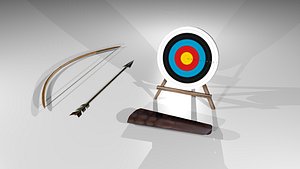 archery target arrow quiver 3D model