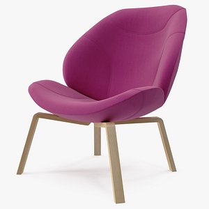3d model softline pink eden chair