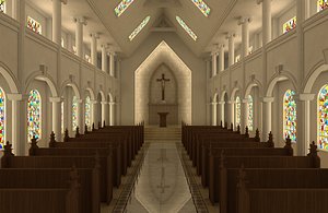 Church Interior 05 3D model