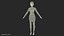 Dibujos Animados Niña Ropa Oficina Rigged