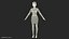 Dibujos Animados Niña Ropa Oficina Rigged