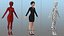 Dibujos Animados Niña Ropa Oficina Rigged