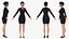 Dibujos Animados Niña Ropa Oficina Rigged