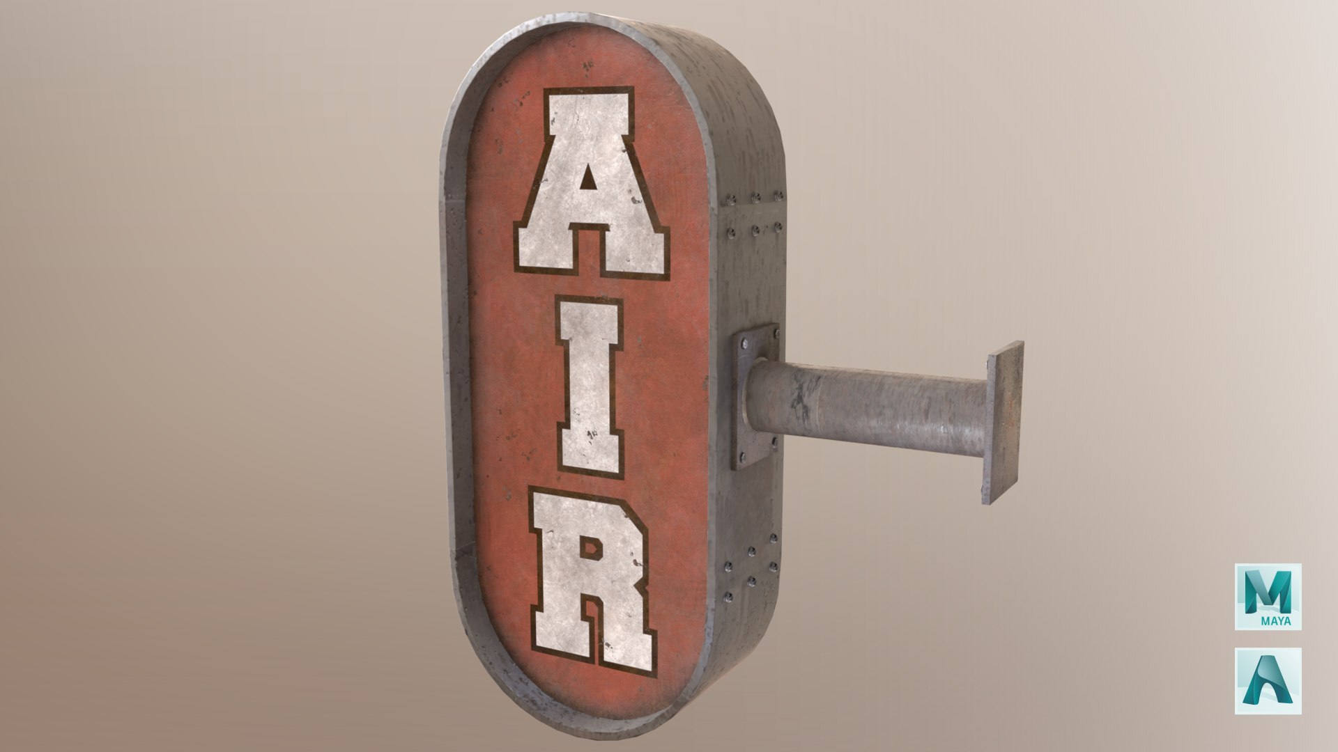 The AIR Sign 3D Model - TurboSquid 2054176