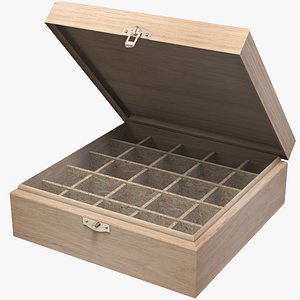 3D wooden cube box model - TurboSquid 1603414