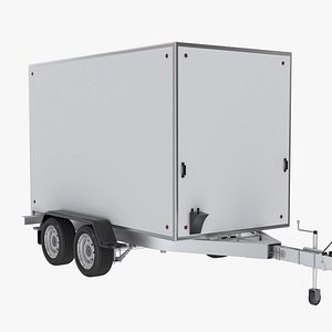 Enclosed Cargo Trailer Dual Axle 3D model