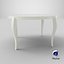 Stylish Ivory Round Table 3D
