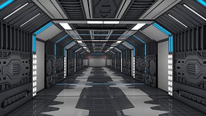 Sci Fi Corridor Interior 3D model