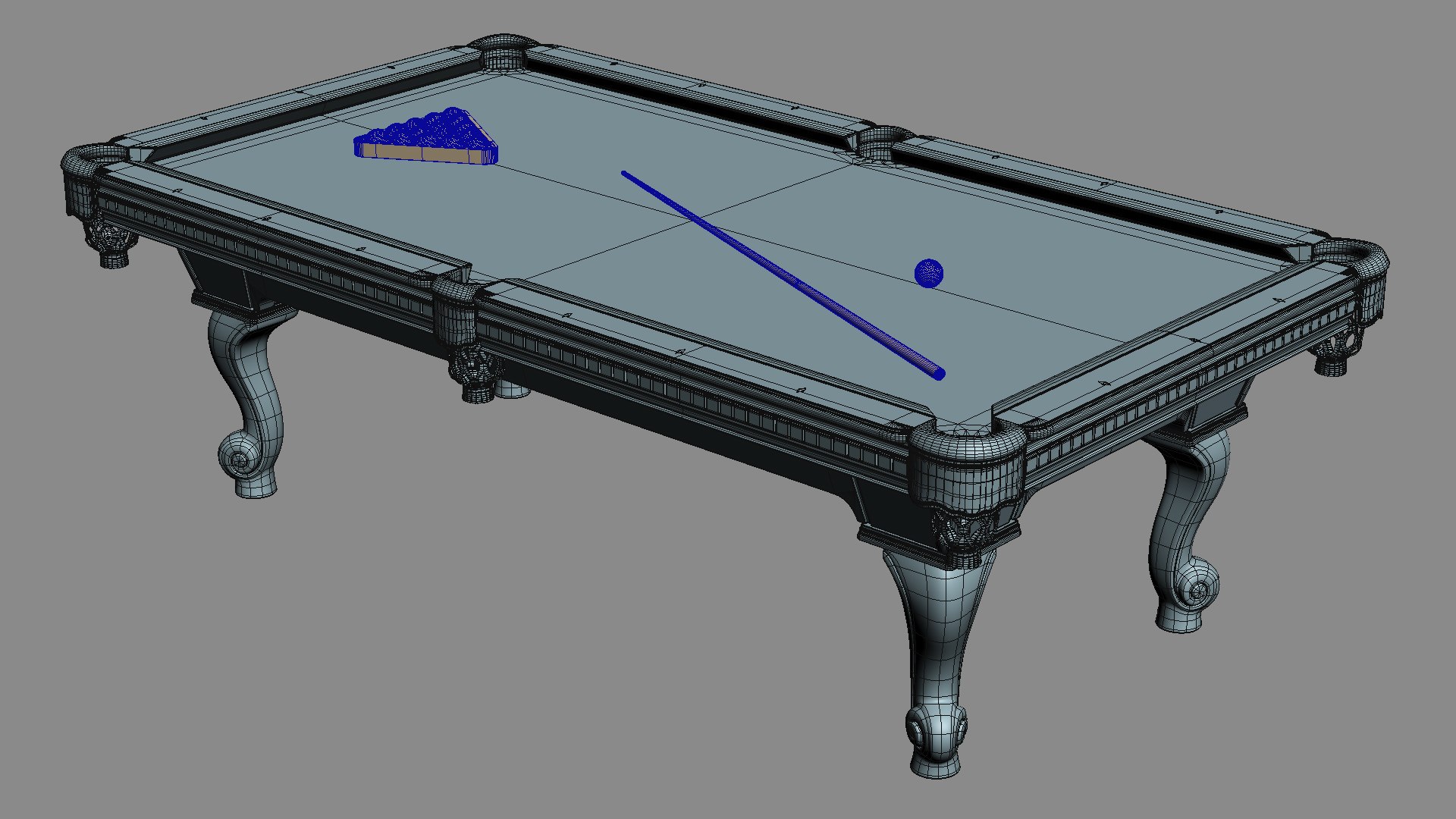 3D Pool Table 8ft Classic Style Jefferson Model - TurboSquid 2026474