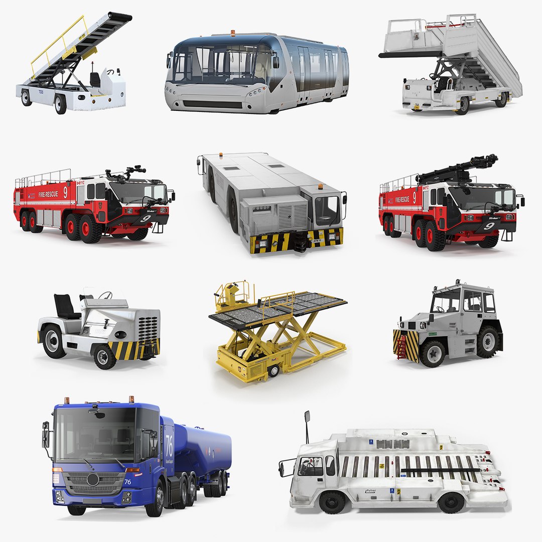 Airport Vehicles 3D Models Collection 4 3D model preview