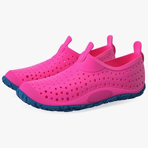 Aqua Socks Water Shoes for Kids Pink 3D model