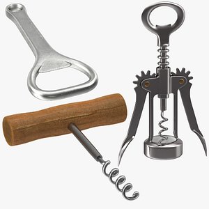 c4d corkscrews bottle opener