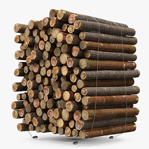Pile of Small Wood Logs