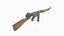 Old style weapon submachine gun Thompson M1A1