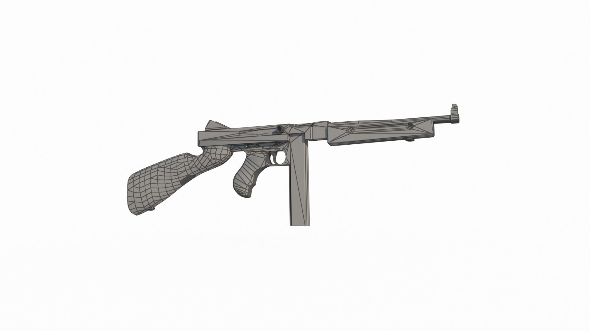 Old style weapon submachine gun Thompson M1A1 model https://p.turbosquid.com/ts-thumb/6Q/4pYjsU/X1/6/jpg/1735457403/1920x1080/fit_q87/339ce95d3473d8a7a4481b27de35b20077987bfe/6.jpg