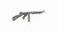 Old style weapon submachine gun Thompson M1A1