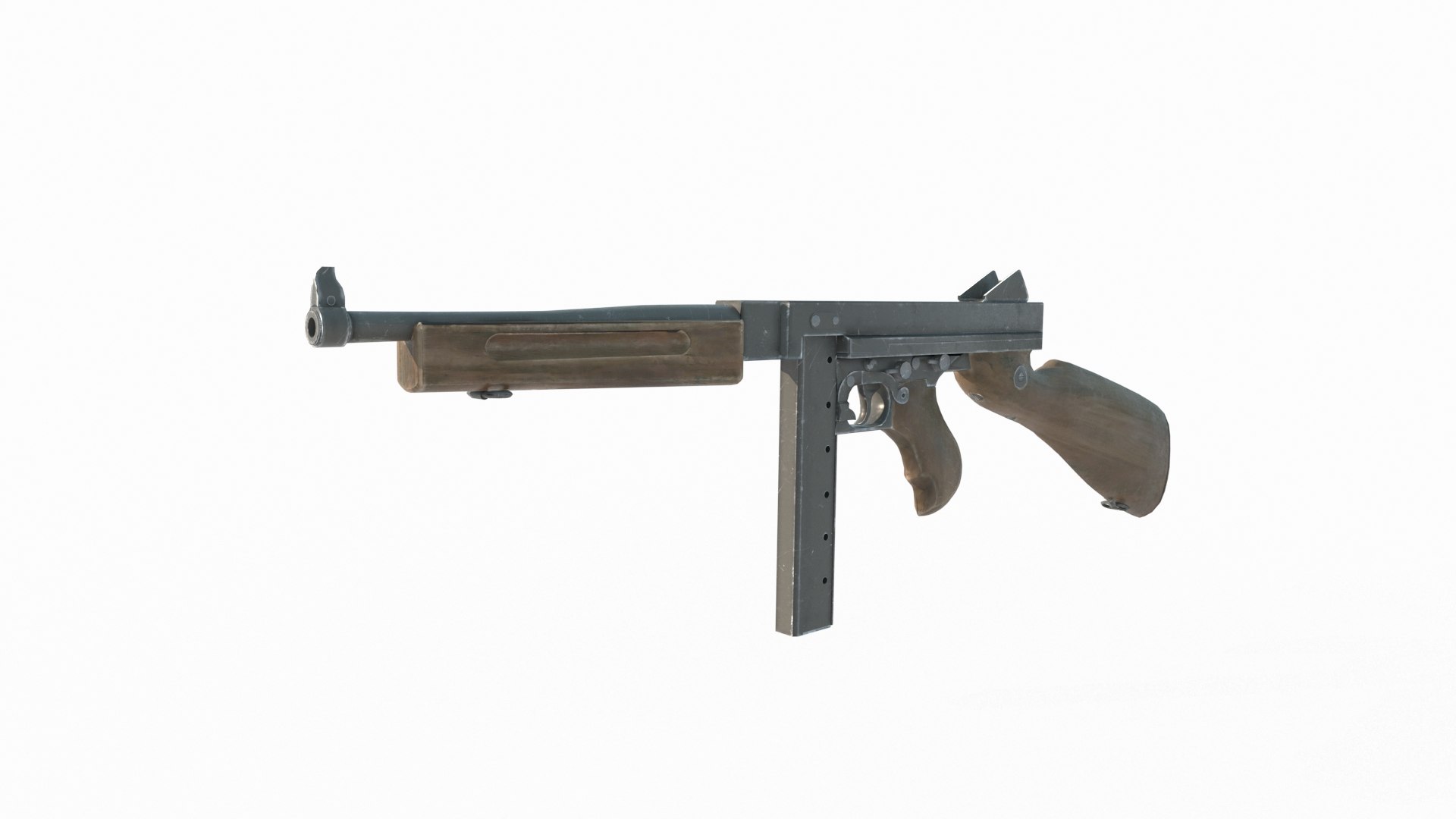 Old style weapon submachine gun Thompson M1A1 model https://p.turbosquid.com/ts-thumb/6Q/4pYjsU/cJ/5/jpg/1735457403/1920x1080/fit_q87/3d92e085e6d0792e417cd645893dc095bd111666/5.jpg