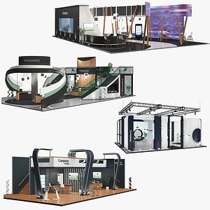 3D 4-exhibition stand booth