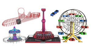 Amusement Theme Park Collection 3D model