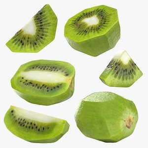 3D Peeled Kiwi Collection model