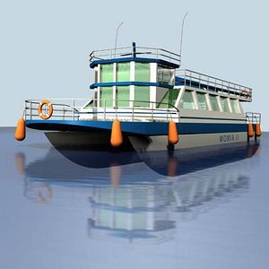 3d model motorboat travel fishing