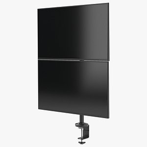 Dual Generic Monitors With Stand