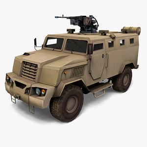 Armored military vehicle 3D model