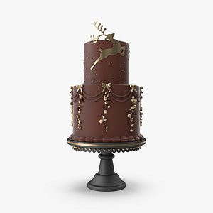 Rustic Elegance Christmas Cake
