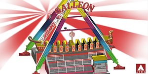 pirate ship ride 3D model