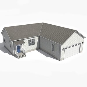 Residential House 6 PBR Low Poly 3D model