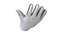 White Dirty Tactical Glove 3D