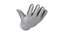 White Dirty Tactical Glove 3D