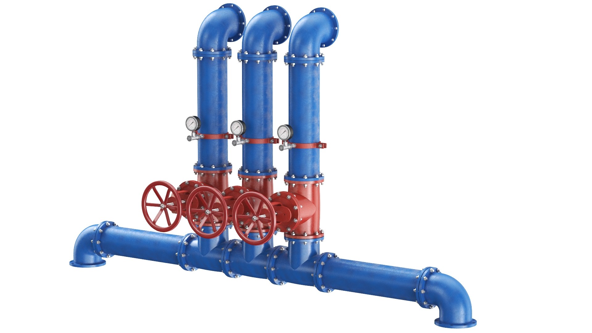 Real industrial pipe 3D model - TurboSquid 1670841