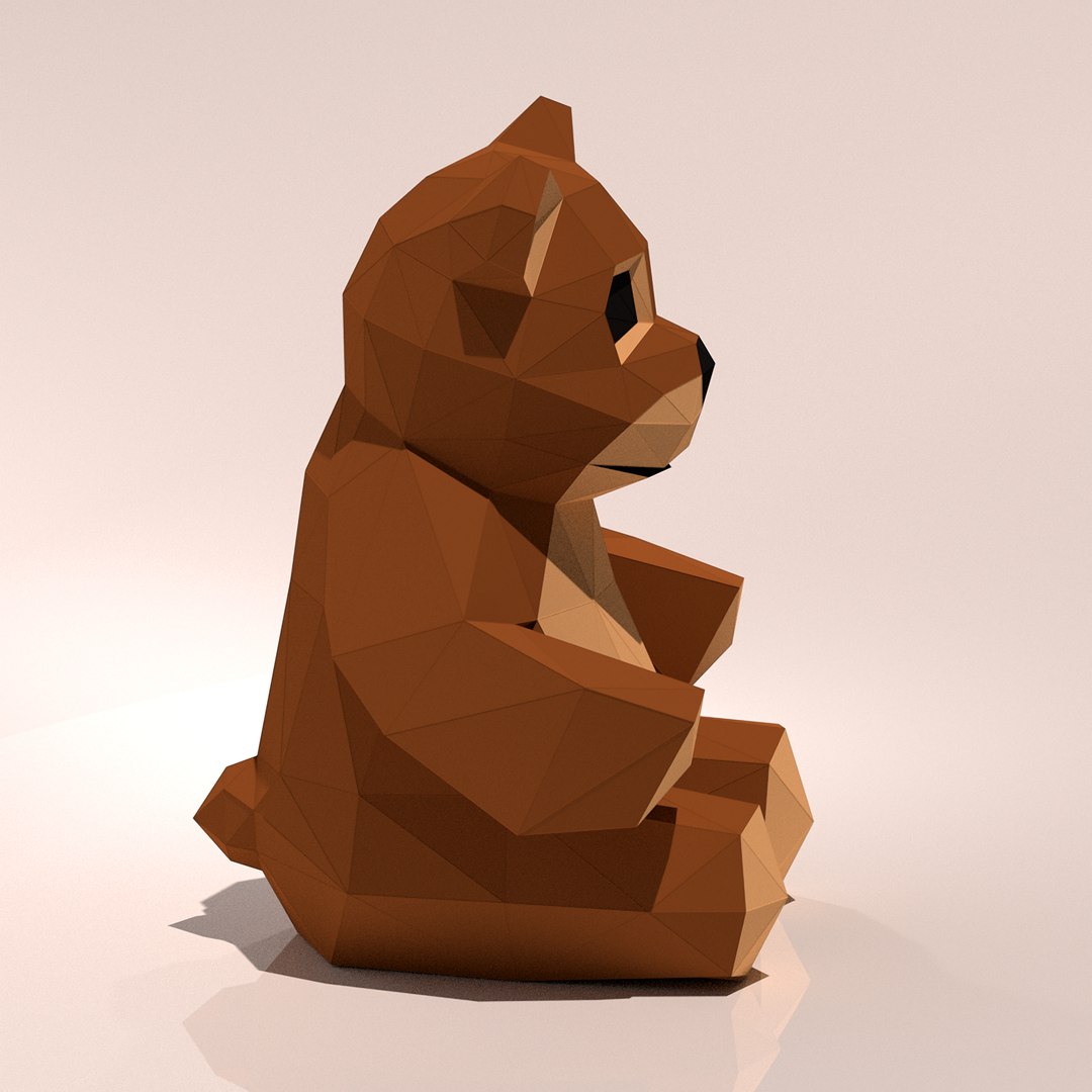 3d Teddy Bear Papercraft - Turbosquid 1850075