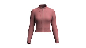 Girls Crop Active Jacket 3D model