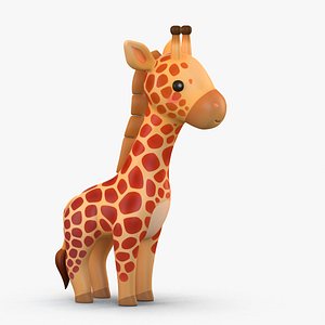 cute cartoon giraffe 3D