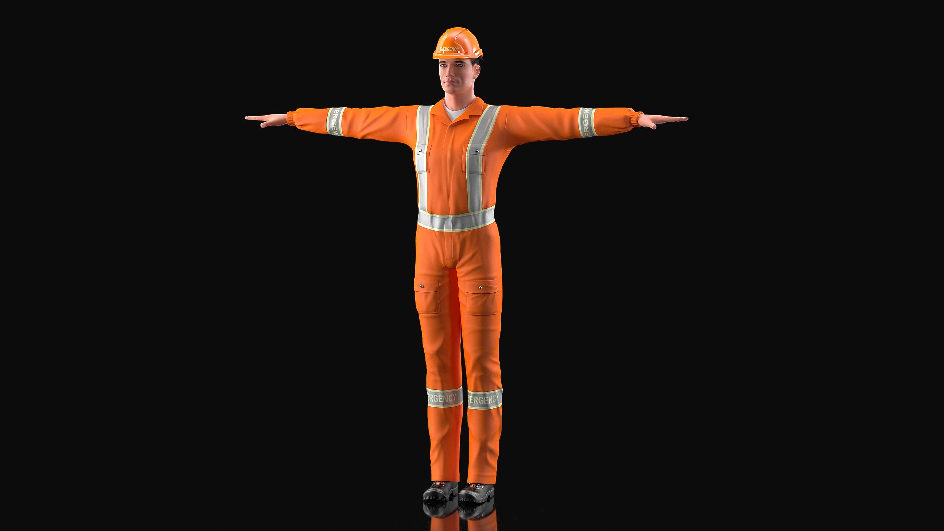 Rescuer T-Pose 3D model preview