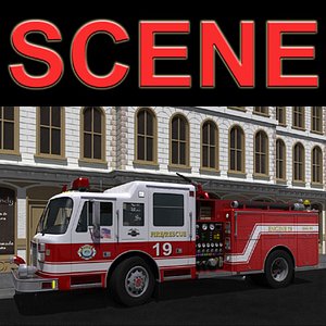 3d firetruck model