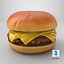 3D model Realistic Basic Cheeseburger