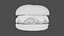 3D model Realistic Basic Cheeseburger
