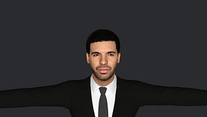 Drake Hyper Realistic Full Body Fully Rigged  Character model