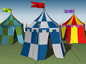 3d model medieval tent