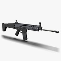 FN SCAR 16S Rifle  Realistic 60 Part Model