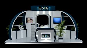 ISLAND STAND 4 SIDE OPEN 3D model