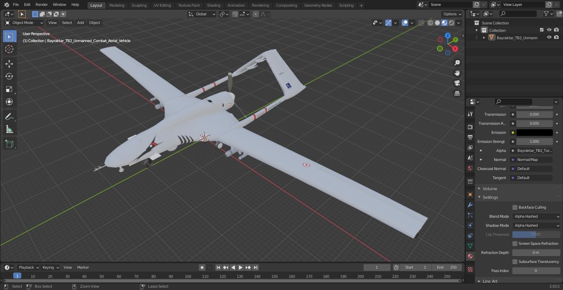 Unmanned Combat Aerial Vehicle(1) 3D model preview