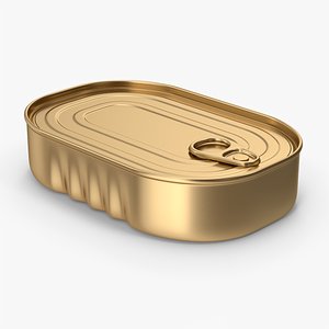 3D Rectangular Tin Can