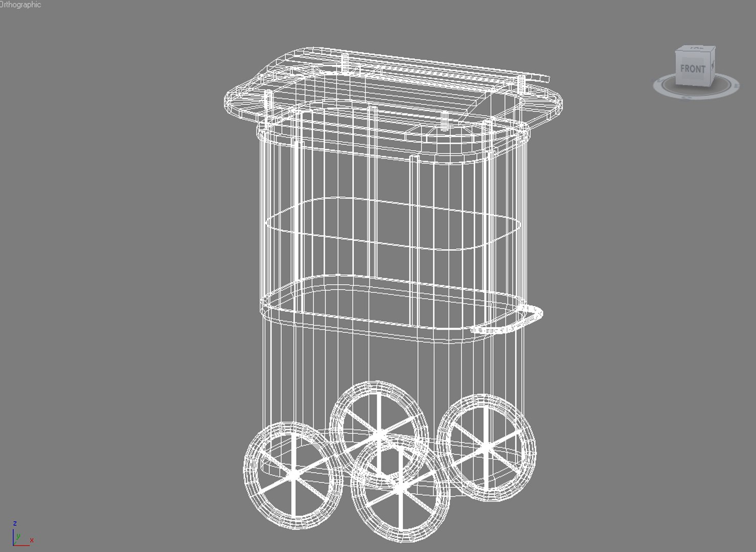 3ds Max Cart Push Pushcart